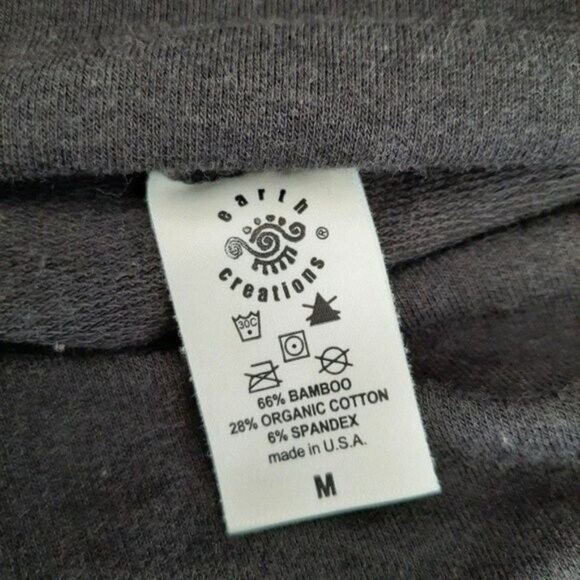 EARTH CREATIONS Mod Hoody Tunic Dress Bamboo Organic Cotton Sz M - Picture 8 of 8